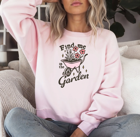Find me in the Garden Crewneck (Pink)