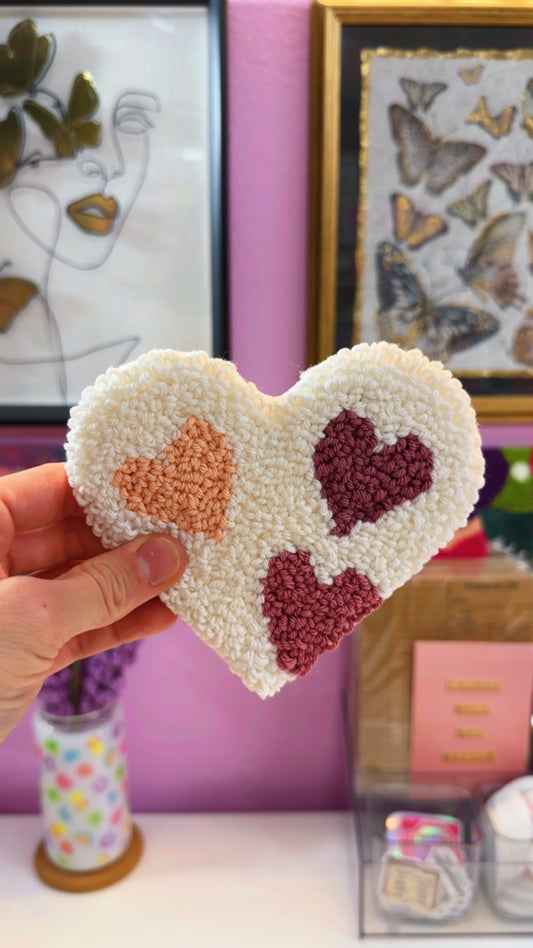Pastel Hearts Handmade Coaster