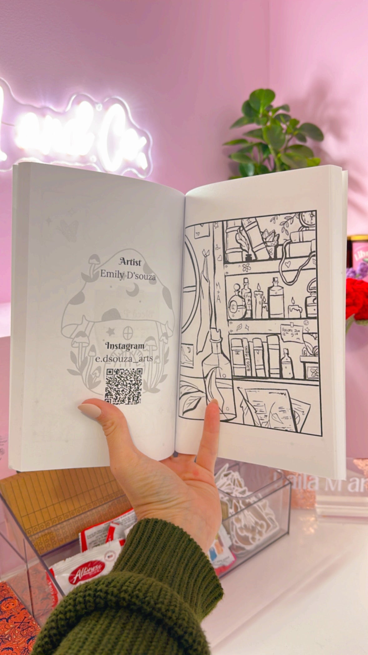 Whimsical Cottage-core Anxiety Coloring Book (Travel Size)