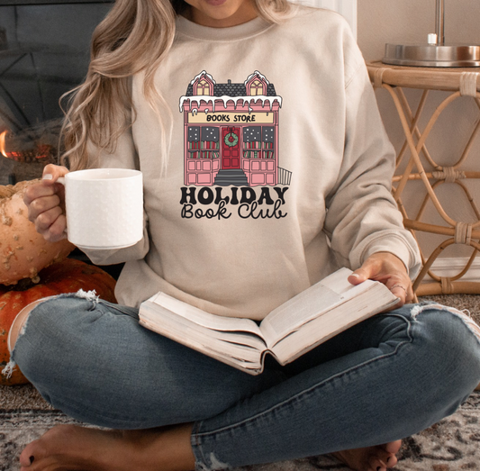 Holiday Book Club Crewneck (Beige)