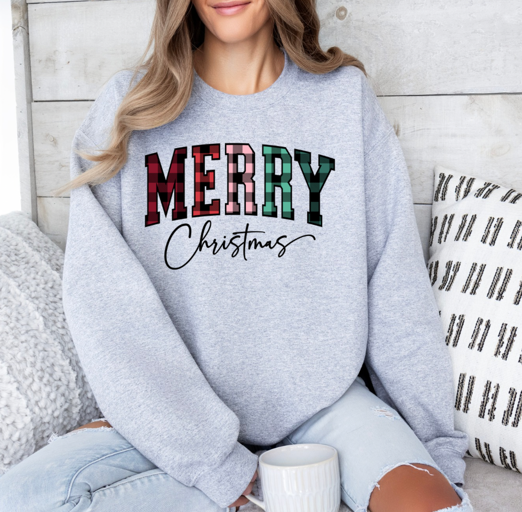 Merry Christmas Crewneck (Sport Grey)