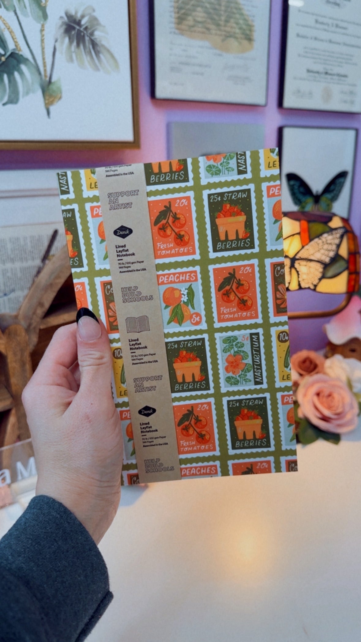 Garden Stamps Layflat Notebook