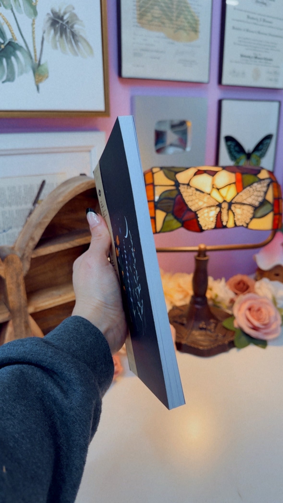Midnight Floral Layflat Notebook