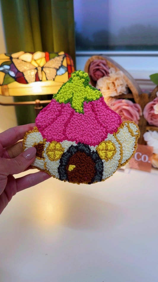 Fairy House Handmade Mug Rug Coaster