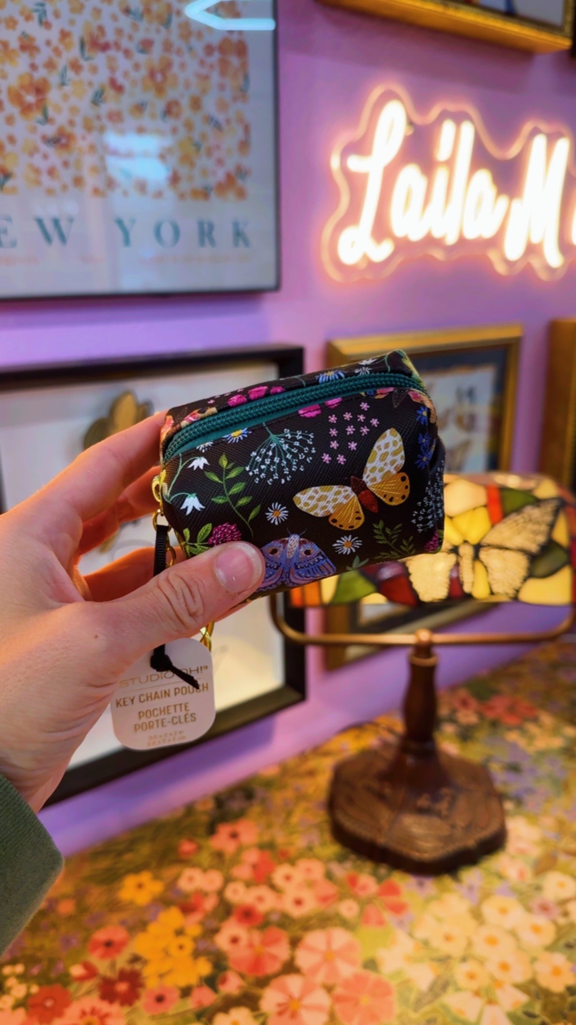Midnight Garden Key Chain Pouch