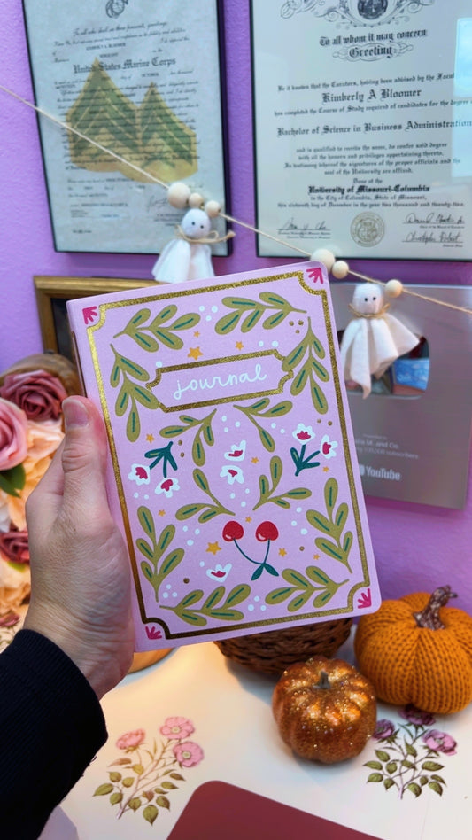 Pink Floral Softcover Journal