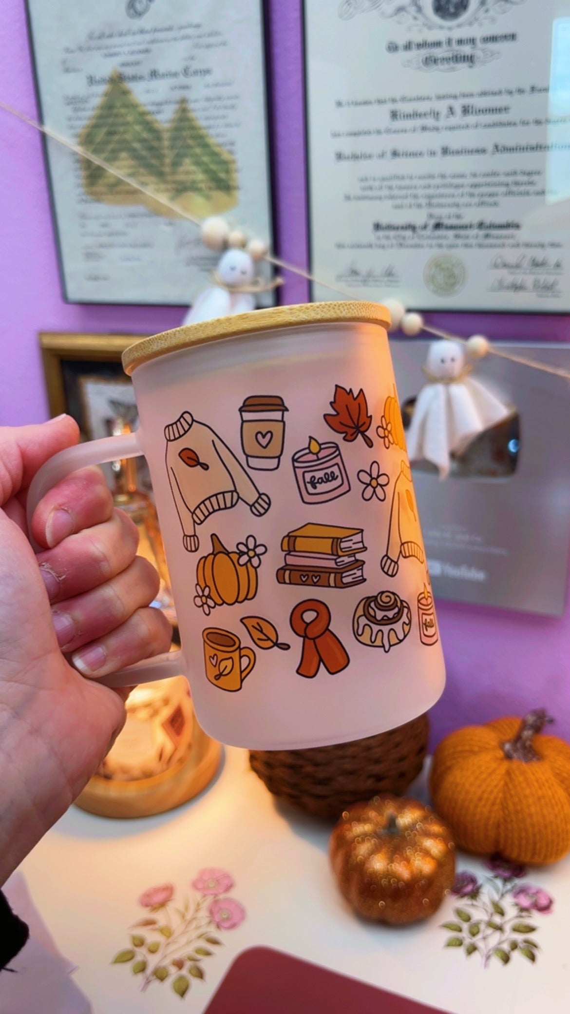 Cozy Sweaters and Coffee Glass Mug