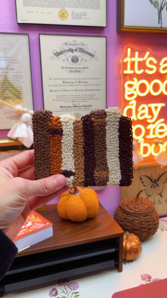 Cozy Bookshelf Mug Rug Coaster
