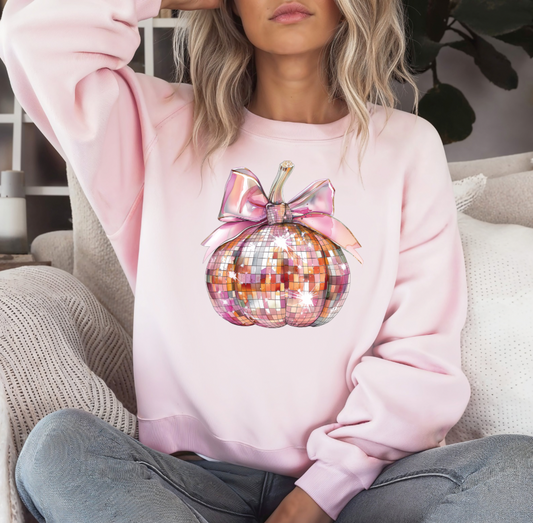 Pink Disco Pumpkin Crewneck (Pink)