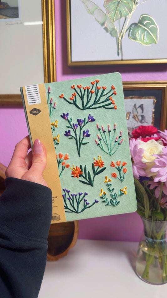 Petite Bloom Embroidered Hardcover Journal