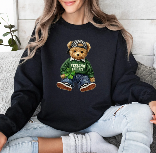 Lucky Teddy Crewneck (Black)