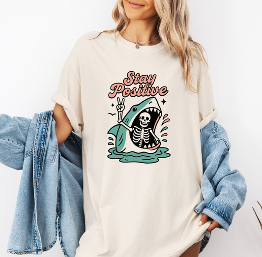 Stay Positive T-shirt (Ivory)