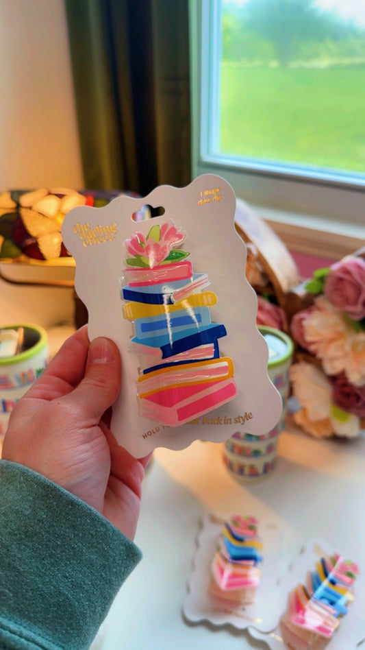 Book Stack Claw Clip