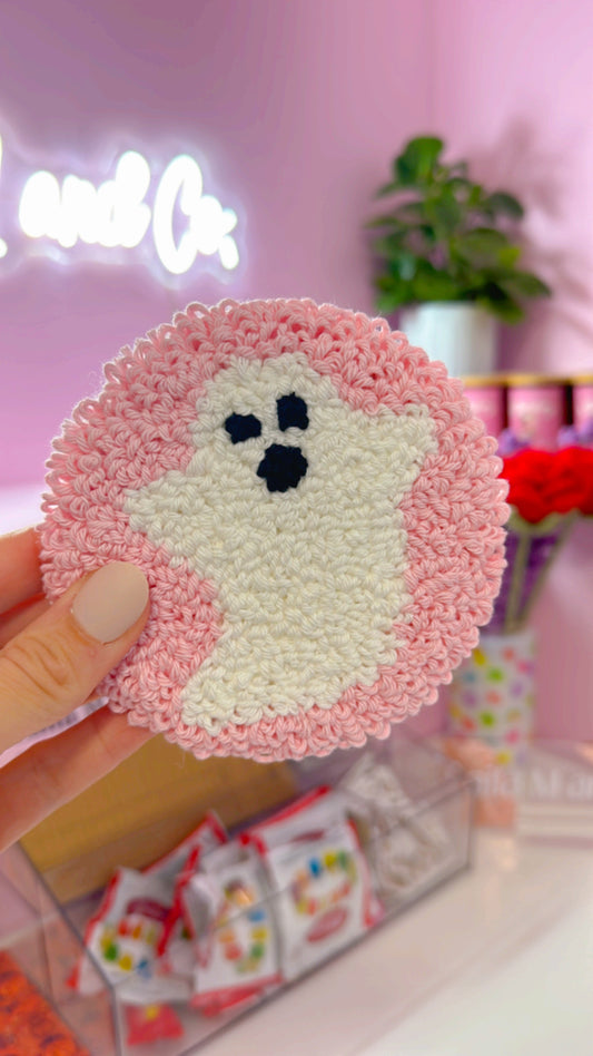 Ghostie Friend (Pink) Coaster