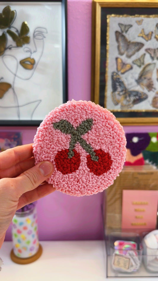 Cherries Handmade Coaster