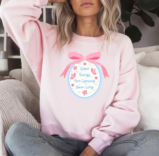 Good Things are Coming Crewneck (Pink)