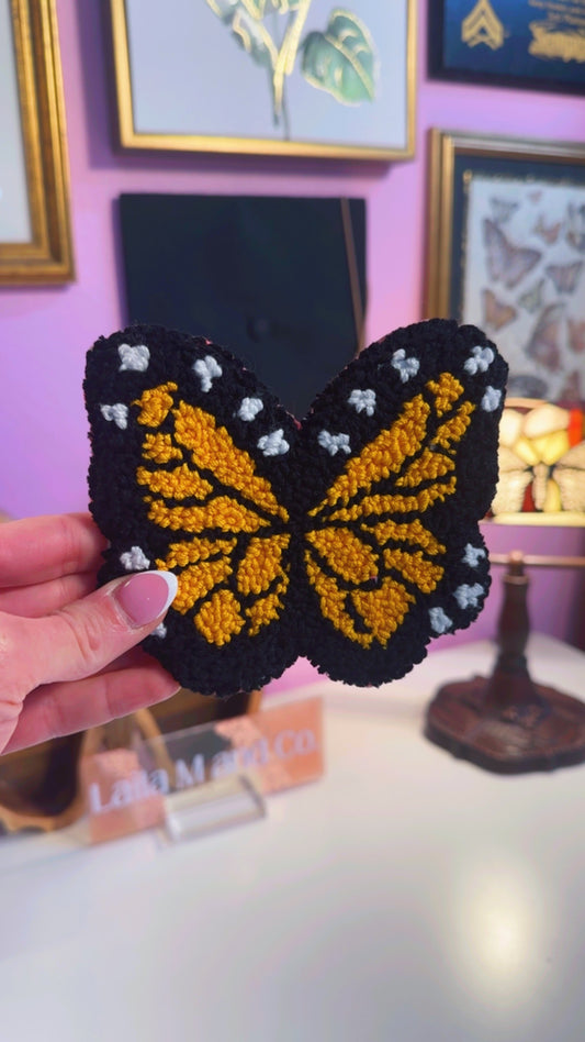 Monarch Butterfly Mug Rug Coaster