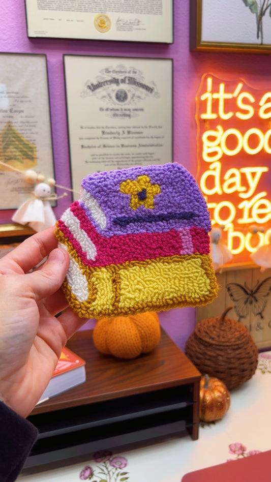 Books Mug Rug Coaster