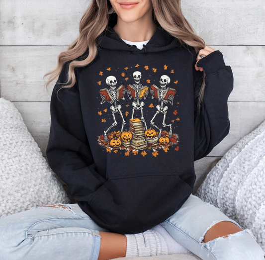 Skeleton Books Hoodie (Black)
