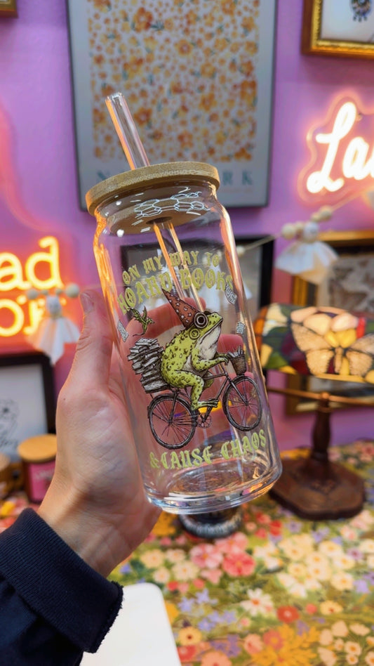 On My Way to Hoard Books 20 oz Glass