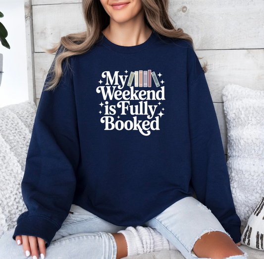 My Weekend is Fully Booked Crewneck (Navy)
