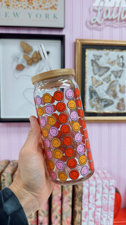 Happy 20 oz Glass