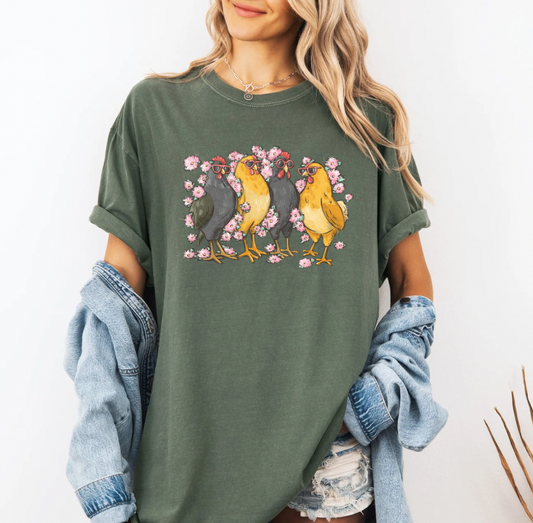 Spring Chickens T-shirt (Sage)