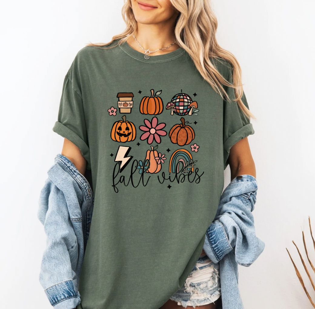 Fall Vibes T-shirt (Moss)