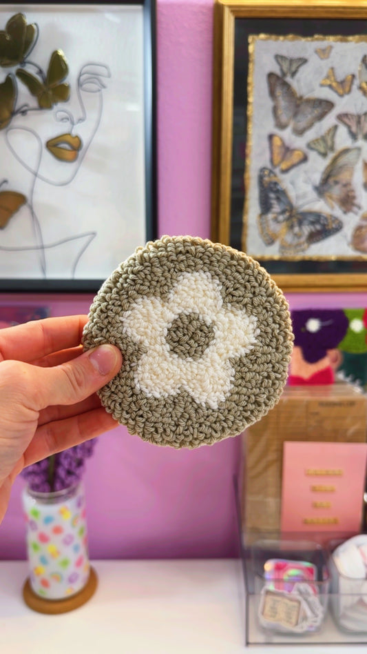 Sage Flower Handmade Coaster
