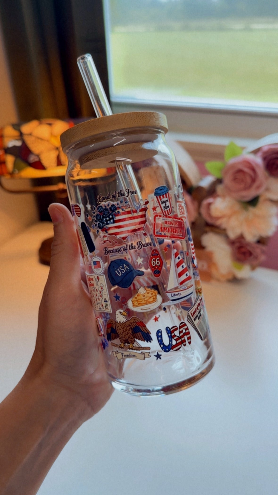 Happy Fourth! 20 oz Glass