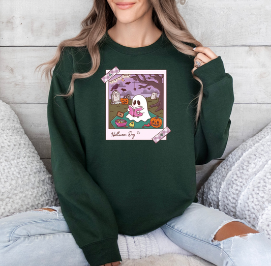 Halloween Girlie Crewneck (Forest)