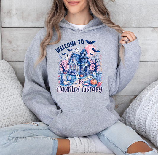 Haunted Library Hoodie (grey)