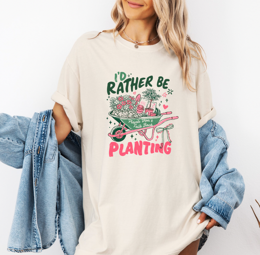 Rather be Planting T-shirt (Ivory)