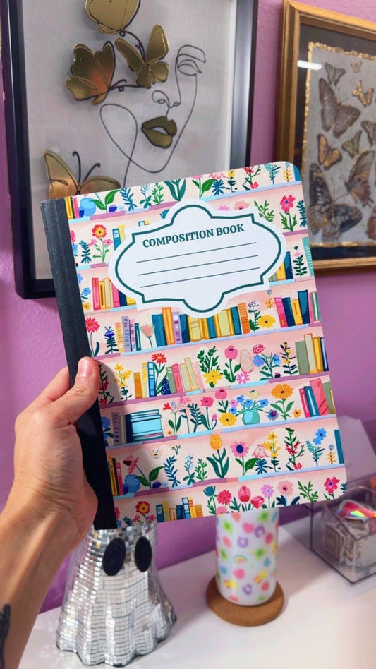 Floral Books Notebook