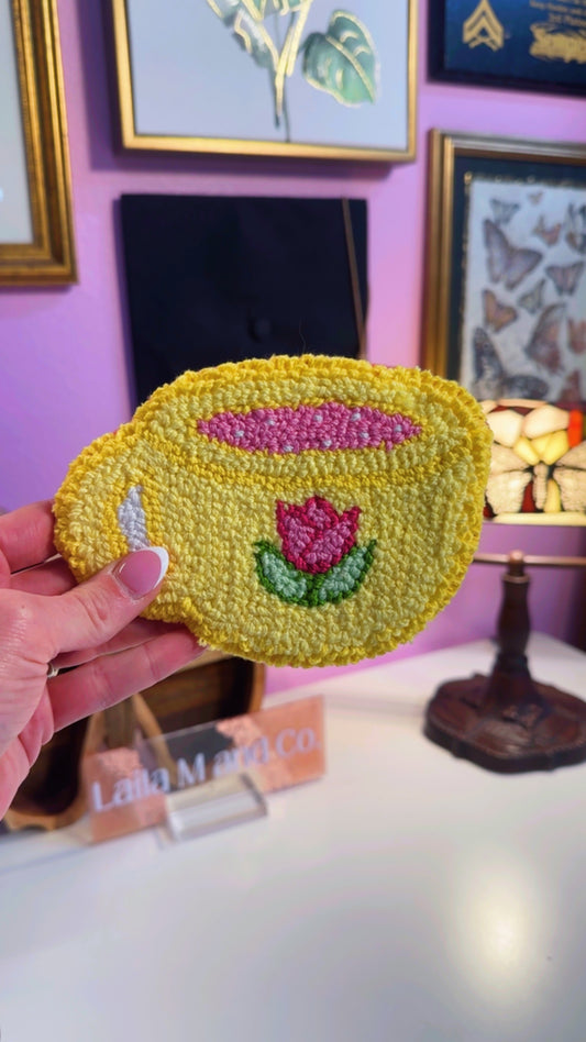 Let’s Have Tea Mug Rug Coaster