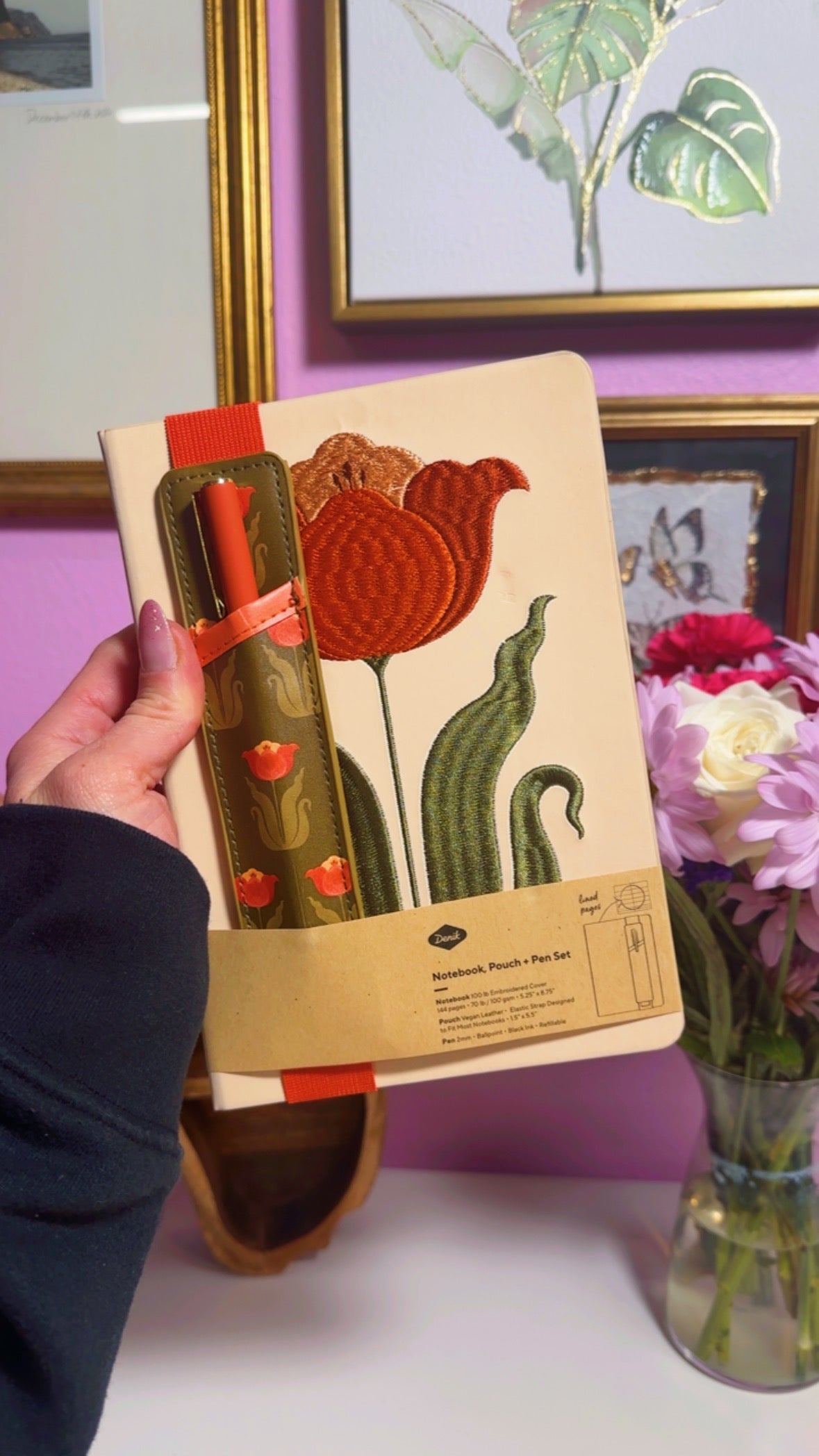 Tulip Embroidered Hardcover Journal