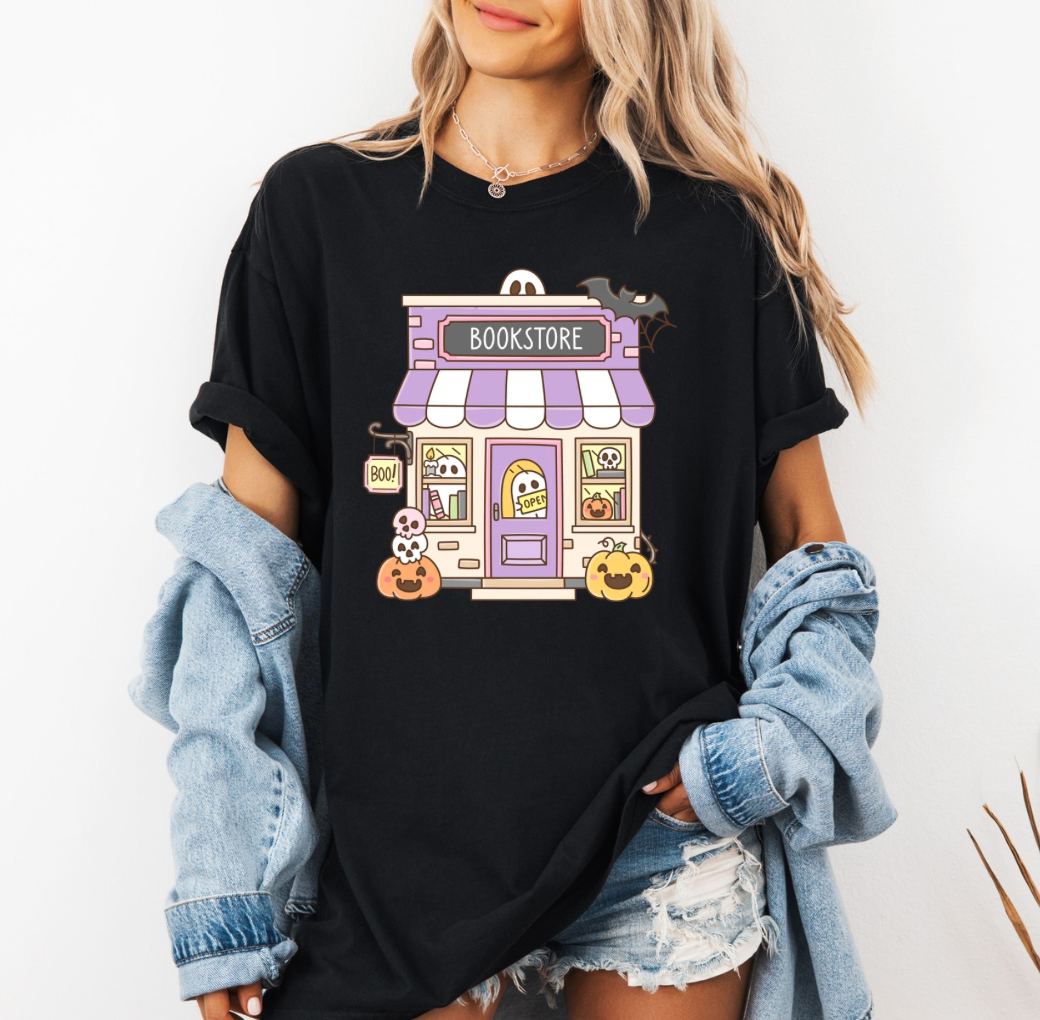 Spooky Bookstore T-shirt (Black)