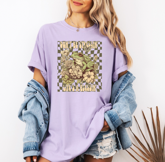 Don’t Be Stressin’ T-shirt (Orchid)