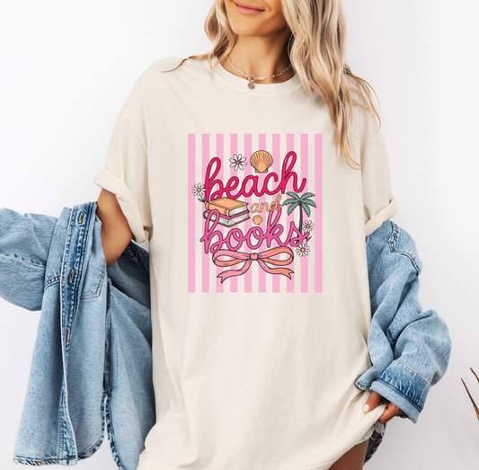 Beach and Books T-shirt (Ivory)