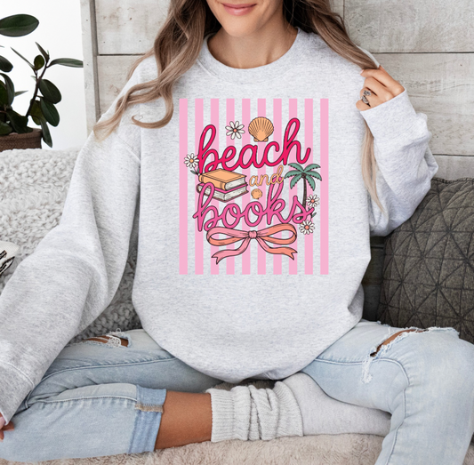 Beach and Books Crewneck (Ash)