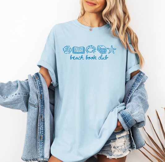 Beach Book Club T-shirt (Light Blue)