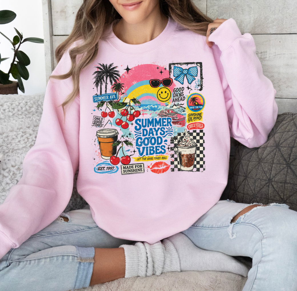 Summer Days Crewneck (Pink)
