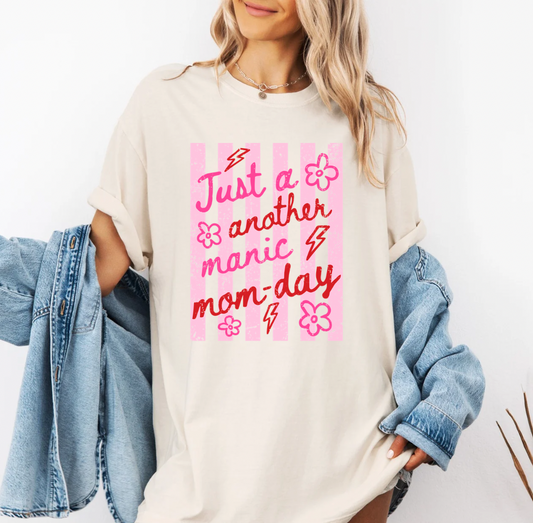 Just Another Manic Mom-Day T-shirt (Ivory)
