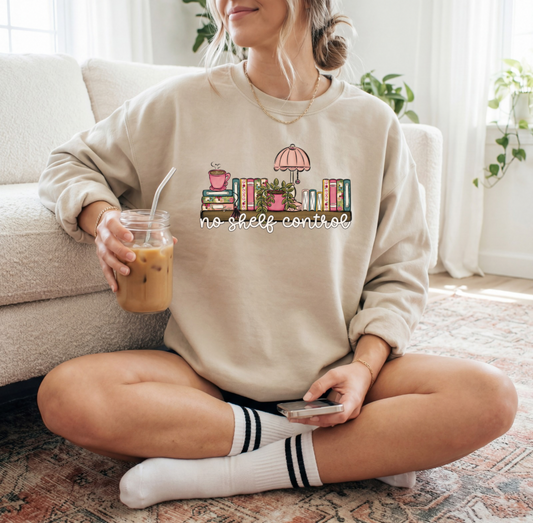No Shelf Control Crewneck (Sand)