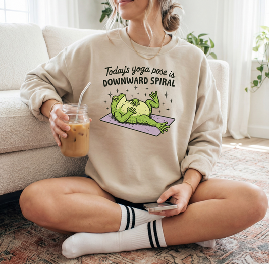 Downward Spiral Crewneck (Sand)