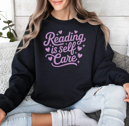 Reading is Self Care Crewneck (Black)