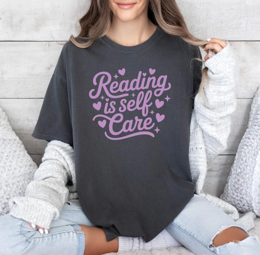 Reading is Self Care T-shirt (Heather Grey)