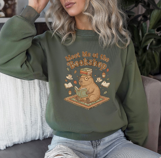 Meet me at the Bookshop Crewneck (Green)