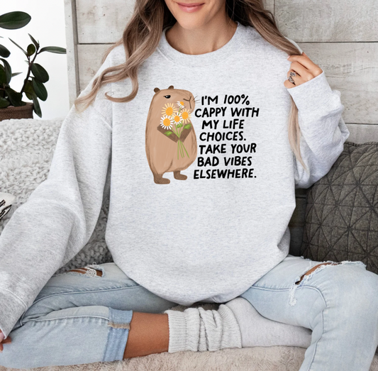CAPPY with my life choices Crewneck (Ash)