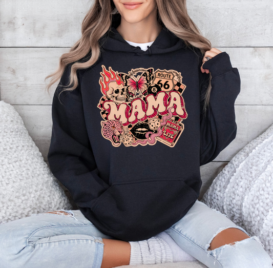 Mama Hoodie in Black